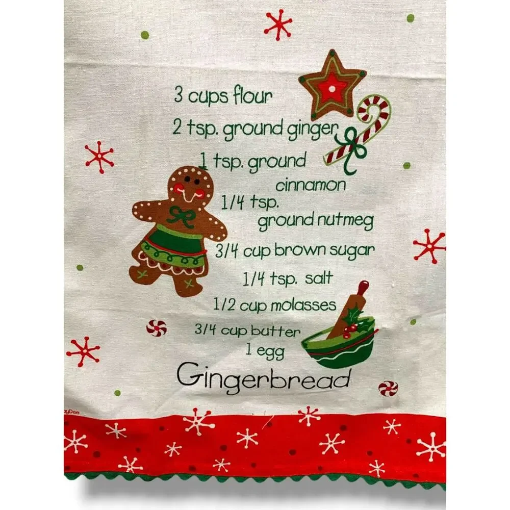 Kay Dee Designs Tea Towel Holiday Gingerbread Recipe Snowflakes 18